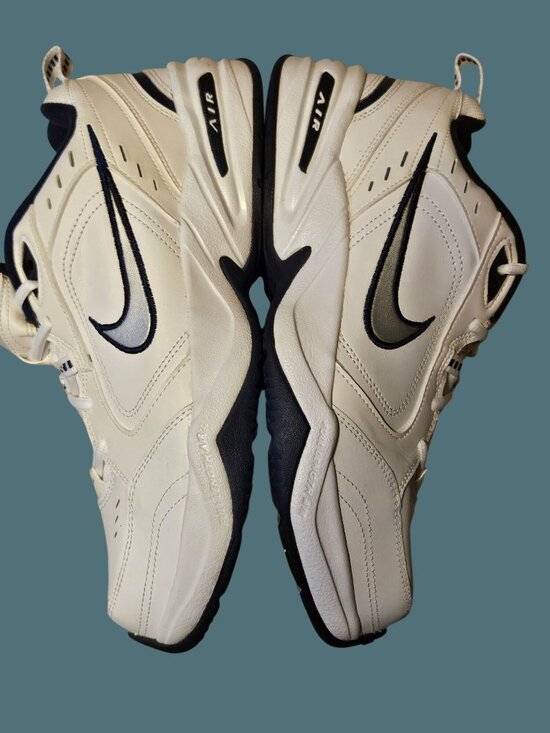 Nike Air Monarch IV White/Midnight Navy Sneakers Men Size 9.5 \